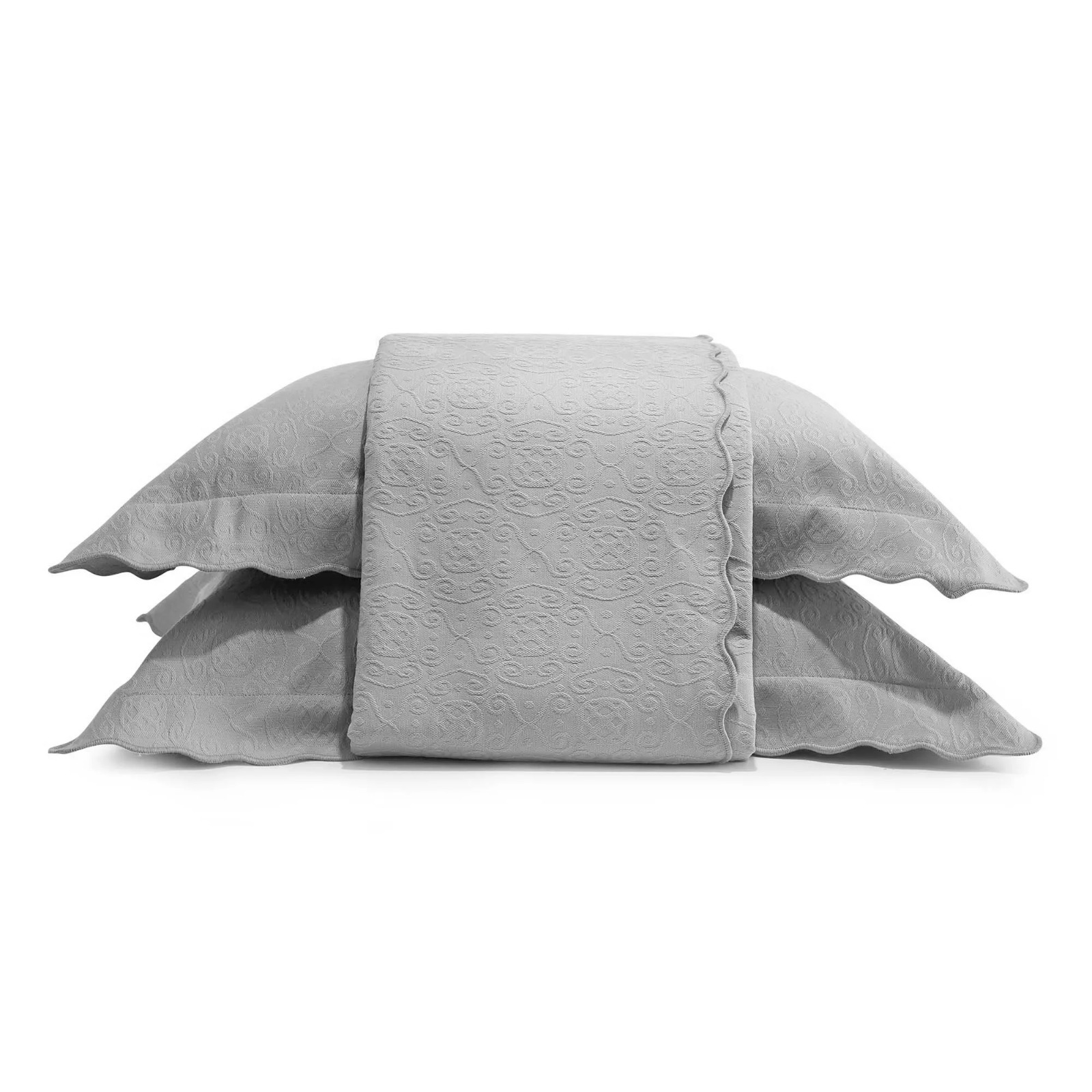 Colcha de piquê cinza